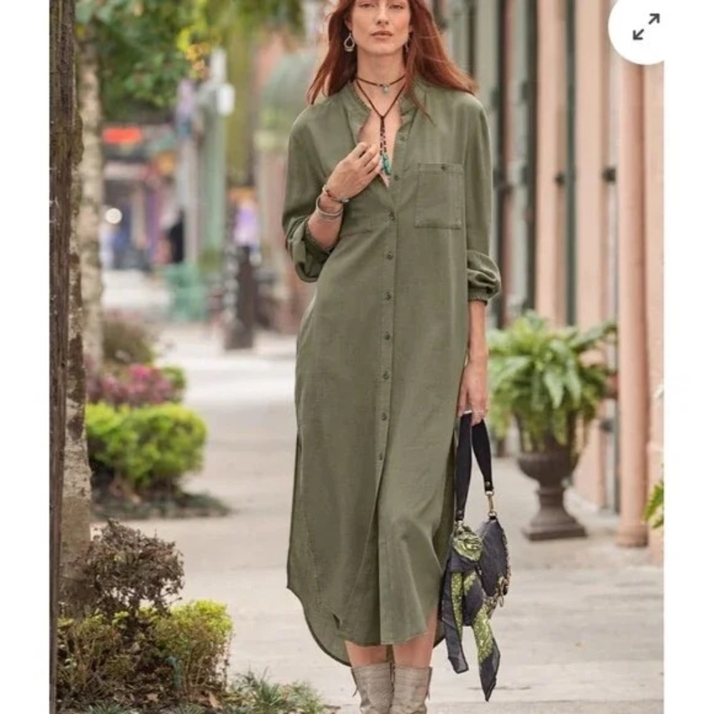 NEW Sundance GRAY Maxi Dress/Photo is olive green